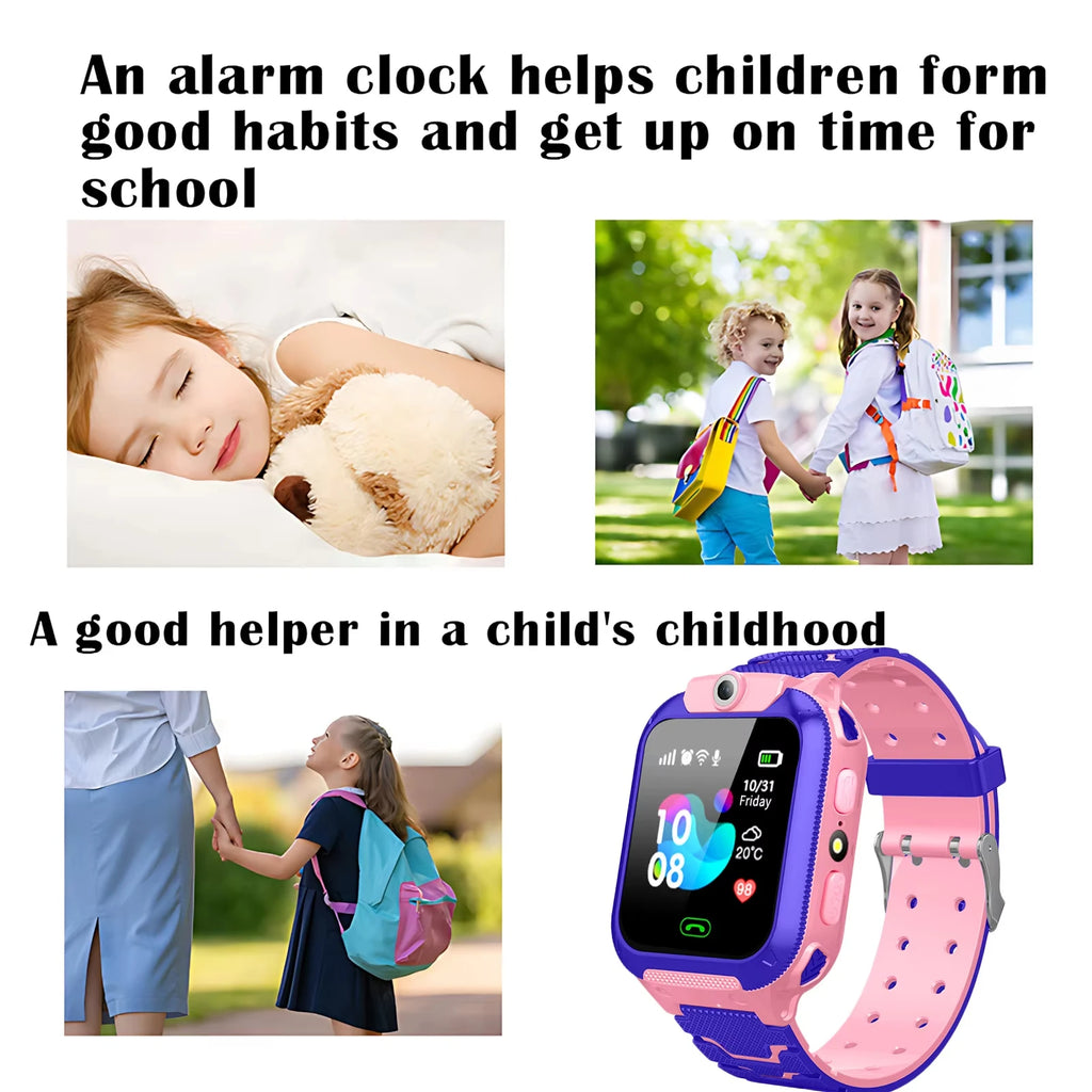 Lenovo Q12B SIM Children Smart Watch Kid Video Call SOS IP67 Waterproof Smartwatch Camera Monitor GPS Tracker Location for Girls