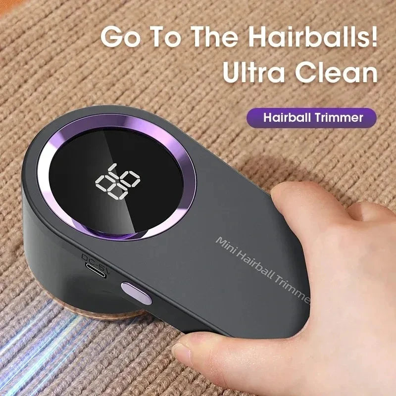 Portable Electric Lint Remover for Clothes, Rechargeable Fabric Shaver with LED Display, Fuzz and Lint Remover