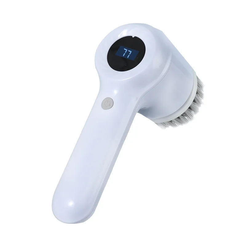 Electric Spin Scrubber, Bathroom Cordless Cleaning Brush Power Scrubber with 5 Replaceable Brush Heads, Electric Cleaning Brush
