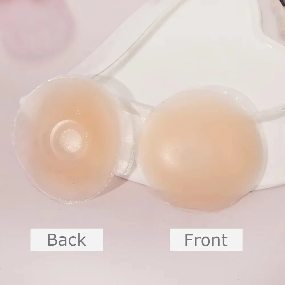 Nuevo cubrepezones reutilizable de silicona para mujer, adhesivo para sujetador, pétalos para el pecho, sujetador sin tirantes, copas invisibles y cubrepezones adhesivos para ropa íntima