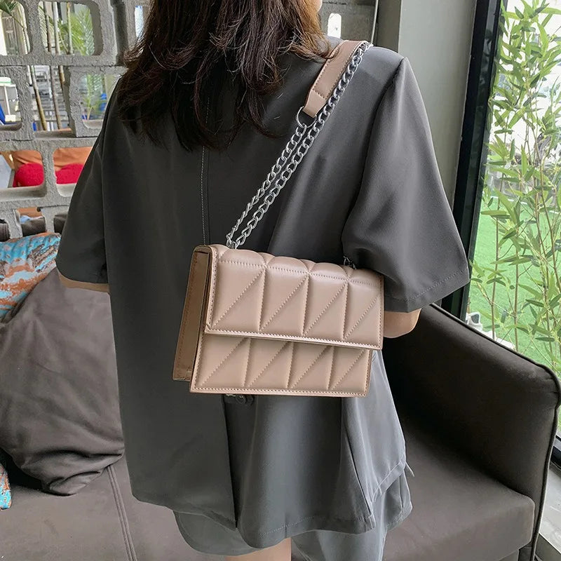 New Arrival Women Quilted Chain Bag, Elegant Classic Flap Shoulder Crossbody Bag, Luxury Office Work Handbag Daily Purse