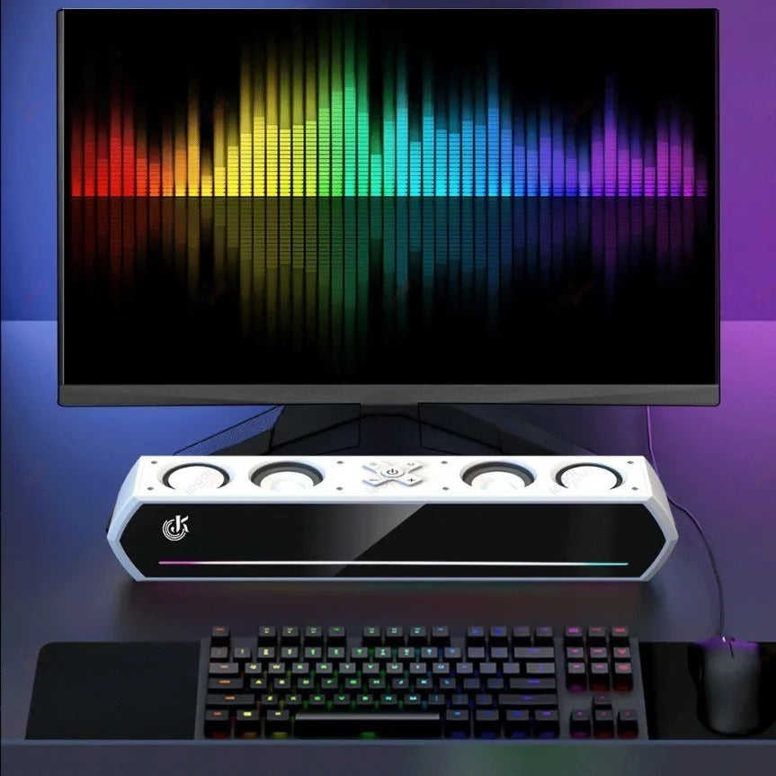 Altavoz para TV con Bluetooth de 30 W y 4 altavoces, ideal para PC, portátil, ordenador y juegos