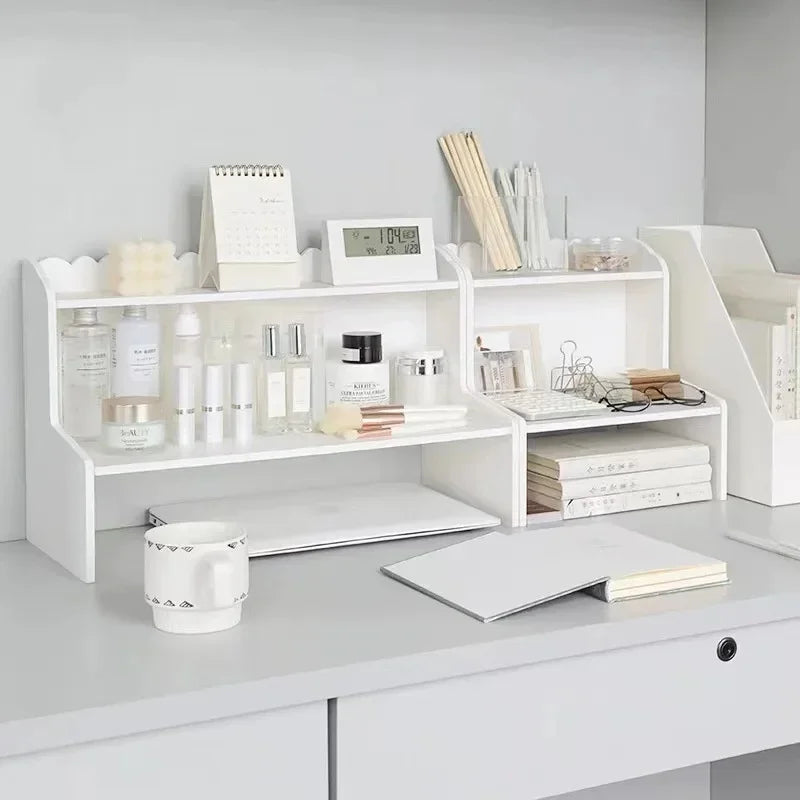 Wooden Two-Tier Desktop Storage Rack