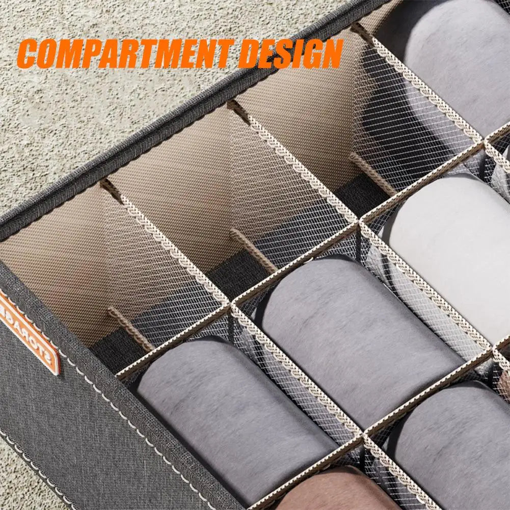 Organizador de ropa interior, calcetines y sujetadores, caja de almacenamiento para cajón de armario, organizador de cajones, estuche de almacenamiento clasificado para el hogar
