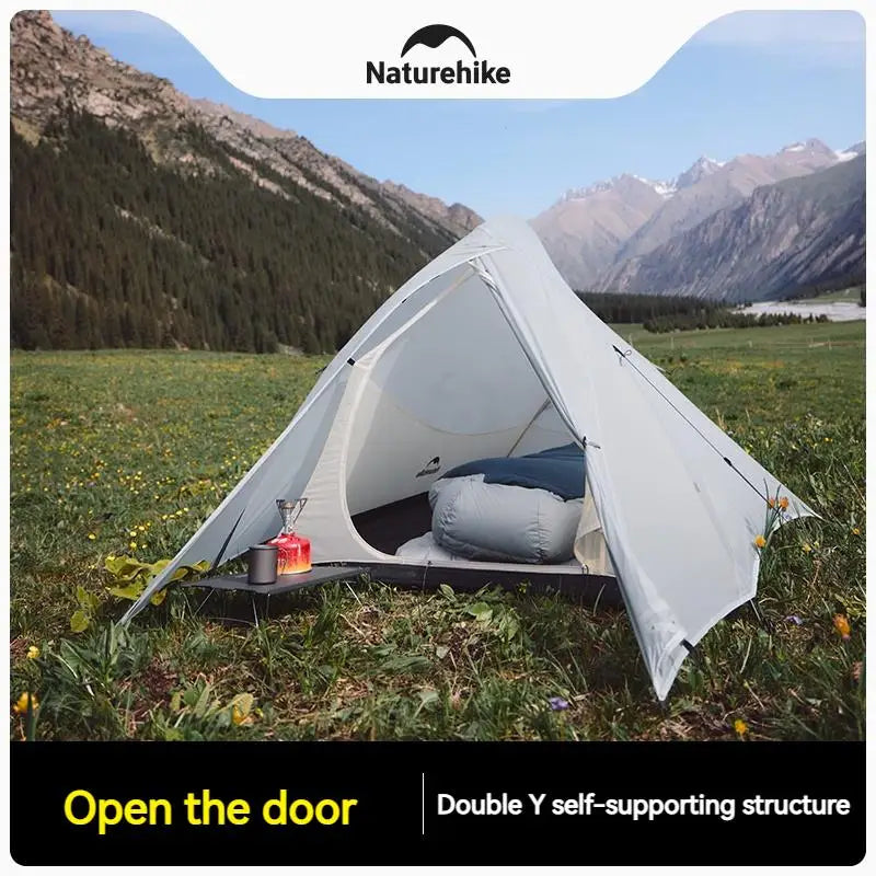 Naturehike Cloud Up UL Camping Tent 1-2 Person Ultralight 15D Quick Bulid Beach Tent Outdoor Waterproof Extra Large Hiking Tent