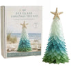 DIY Sea Glass Christmas Tree Kit Gift Box, 5‑Style Assembly Set, Tabletop Ornament for Holiday Party Home Decor Supplies
