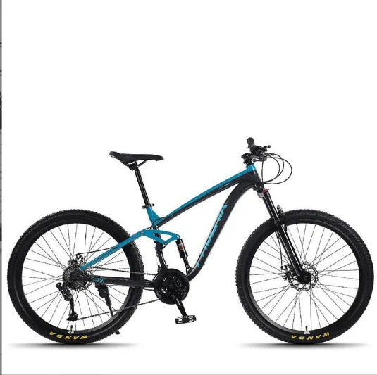 Fashion Full Suspension Mountain Bike High Carbon Steel Frame 24/26/27.5 Inch Disc Brakes Racing Grade 24/27/30 Speed Gears