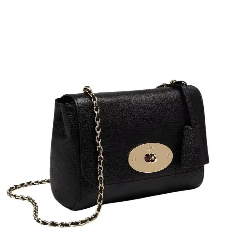 Genuine Leather Luxury Designer Shoulder Bag Women High Quality Cowhide Fashion Chain Crossbody Bag Trend Exquisite Female Bags