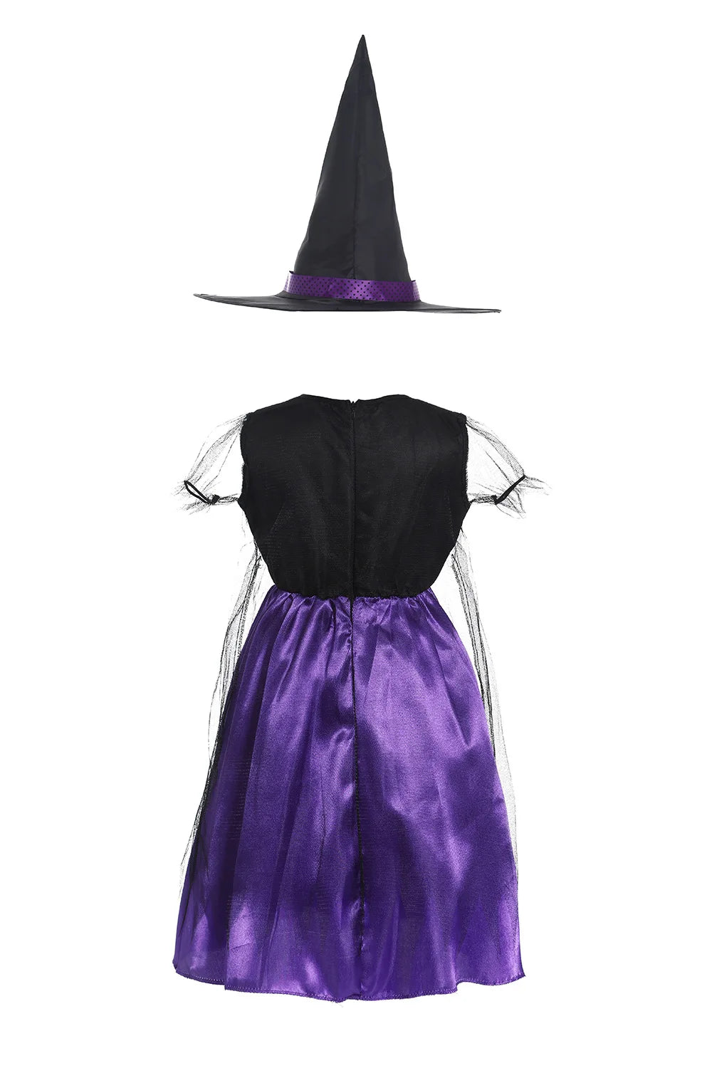 Costume d’Halloween pour enfants, costume de vampire fantastique pour filles, robe longue en tulle, tenue de carnaval gothique à plumes