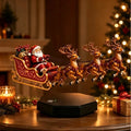 Christmas Decor Maglev Santa Sleigh Ornament Floating Reindeer Figurine Rotating Base 2027 New Year Home Decor Xmas Party Gifts