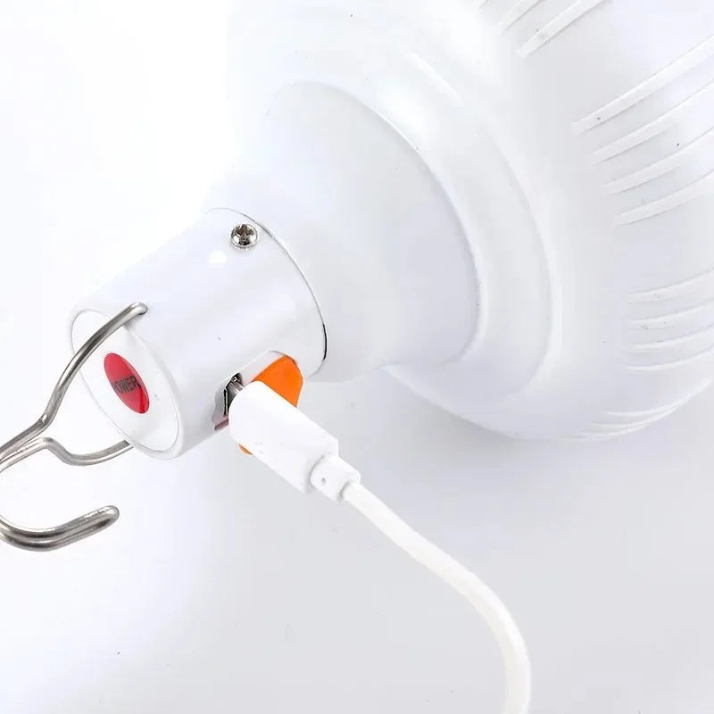 1 Stück USB-wiederaufladbare 60-W-LED-Campinglampe mit Hängehaken, tragbare Notfall-Laterne und Zeltlampe für Outdoor-Camping und Nachtmärkte