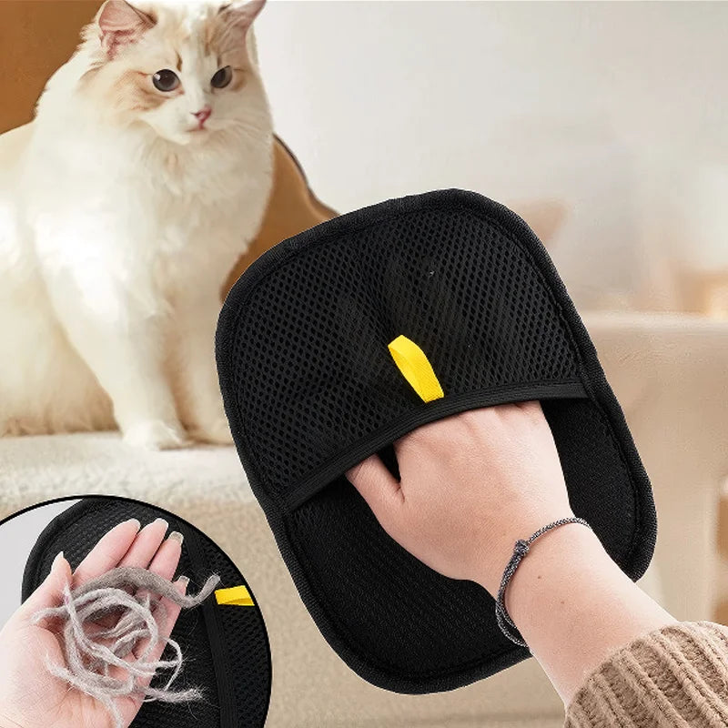 Gants de toilettage pour animaux, brosse antistatique pour enlever les poils d’animaux, outil pour retirer les poils de chien et de chat des canapés, tapis et vêtements