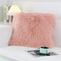 Genuine Mongolian Lamb Fur Cushion Cover, Sofa Pillow Cover, Tibetan Lamb Fur, Home Decoration Fur Cushion