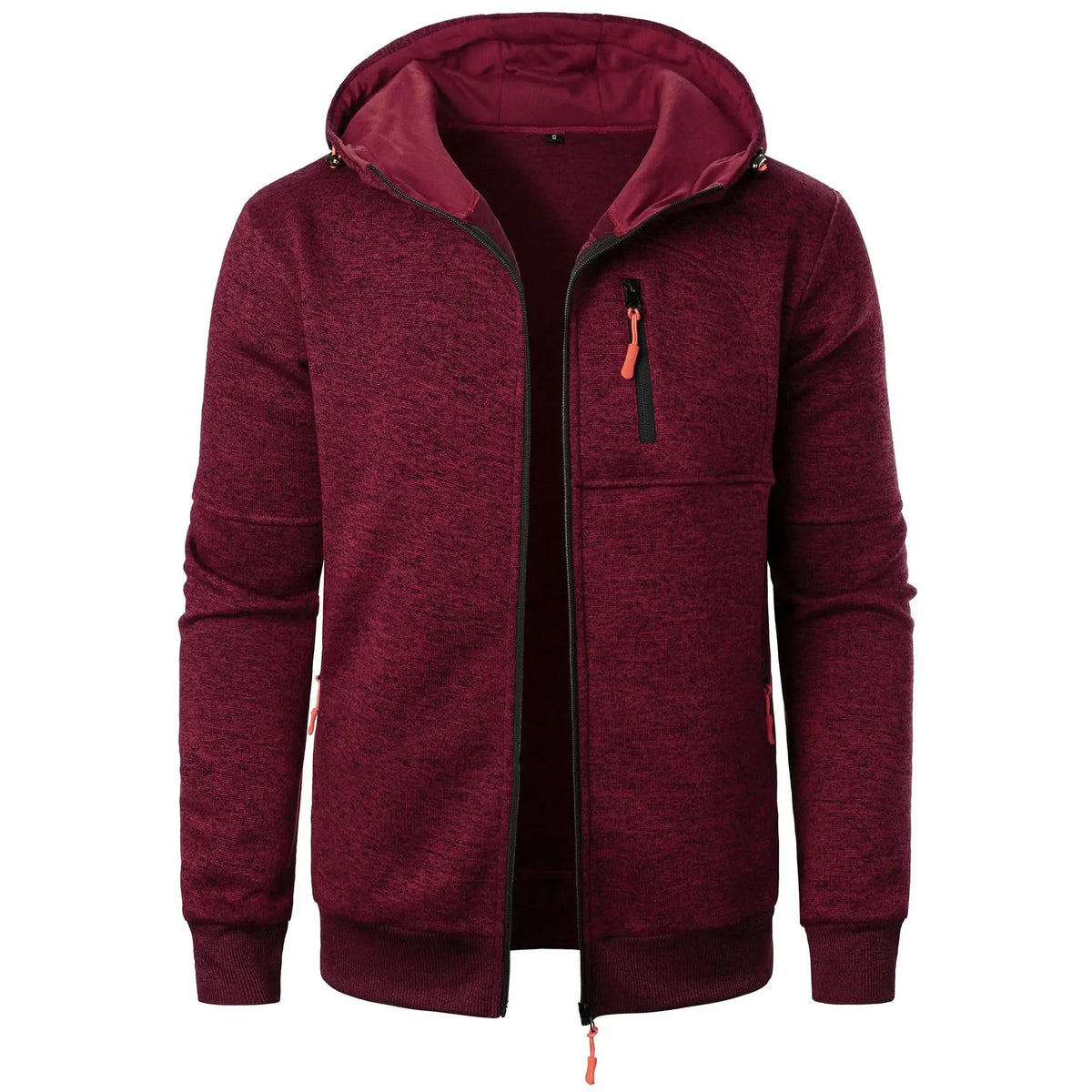 Autumn Men's Sports Fitness Casual Cardigan Hooded Sweatshirt Jackets Baseball Jacket Zipper Outwear Solid Color Male Clothing