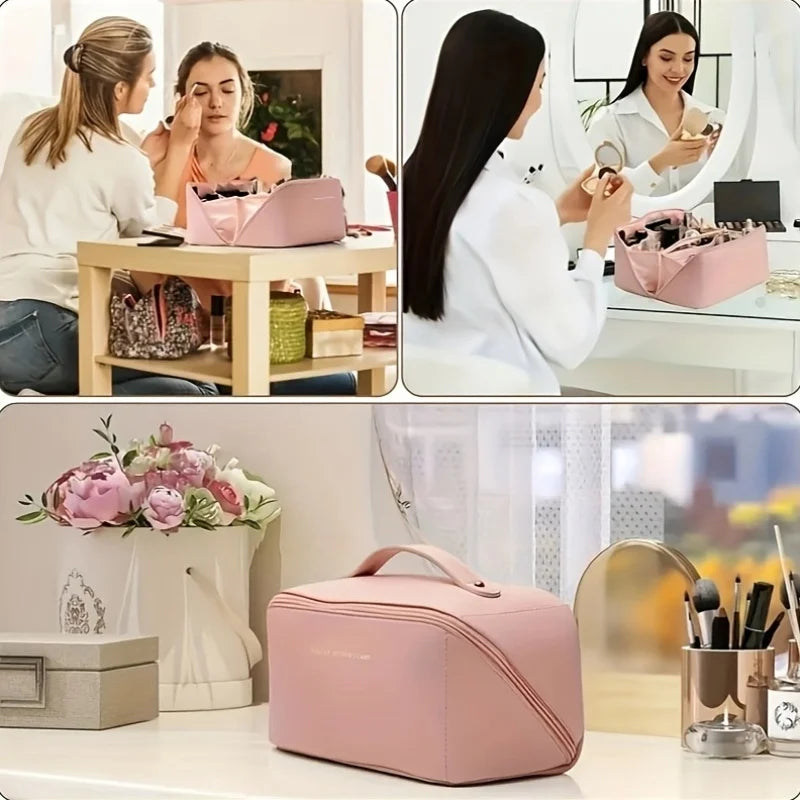 Kosmetik-Organizer für Damen, Kosmetiktasche, Kosmetik-Aufbewahrungstasche, luxuriöse Damenbox, Kosmetiktasche, Reise-Organizer mit Reißverschluss