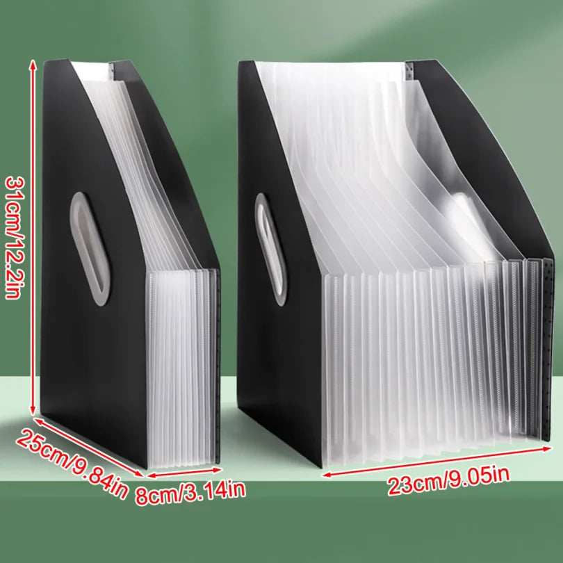 1 ud. Carpeta vertical portátil, acordeón expandible, organizador de papel multicapa para estudiantes, disponible para documentos de oficina