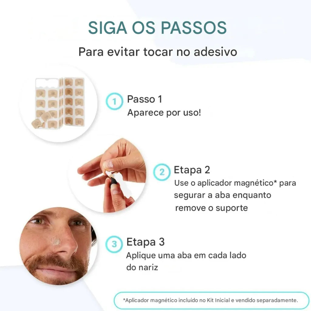 Tira nasal respiratoria expansora ajustable antirronquidos que abre las fosas nasales y mejora el sueño