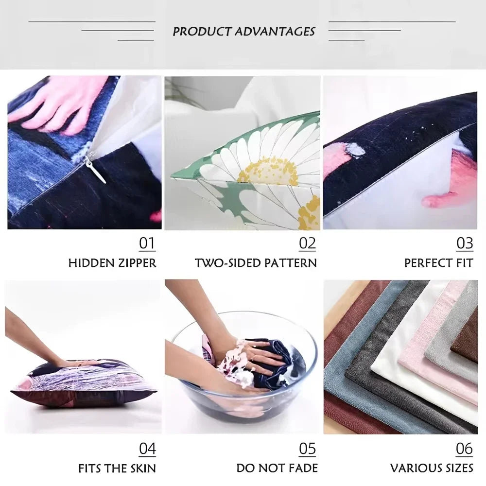Polini Macramé Cushion Covers Cushions Cover for Sofa Room Decorating Items Home Sleeping Pillows Anime Pillowcase