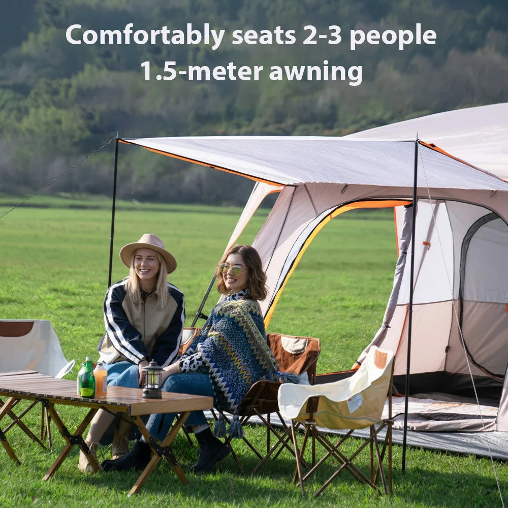 Double-Layer Family Camping Tent for 3–4 People