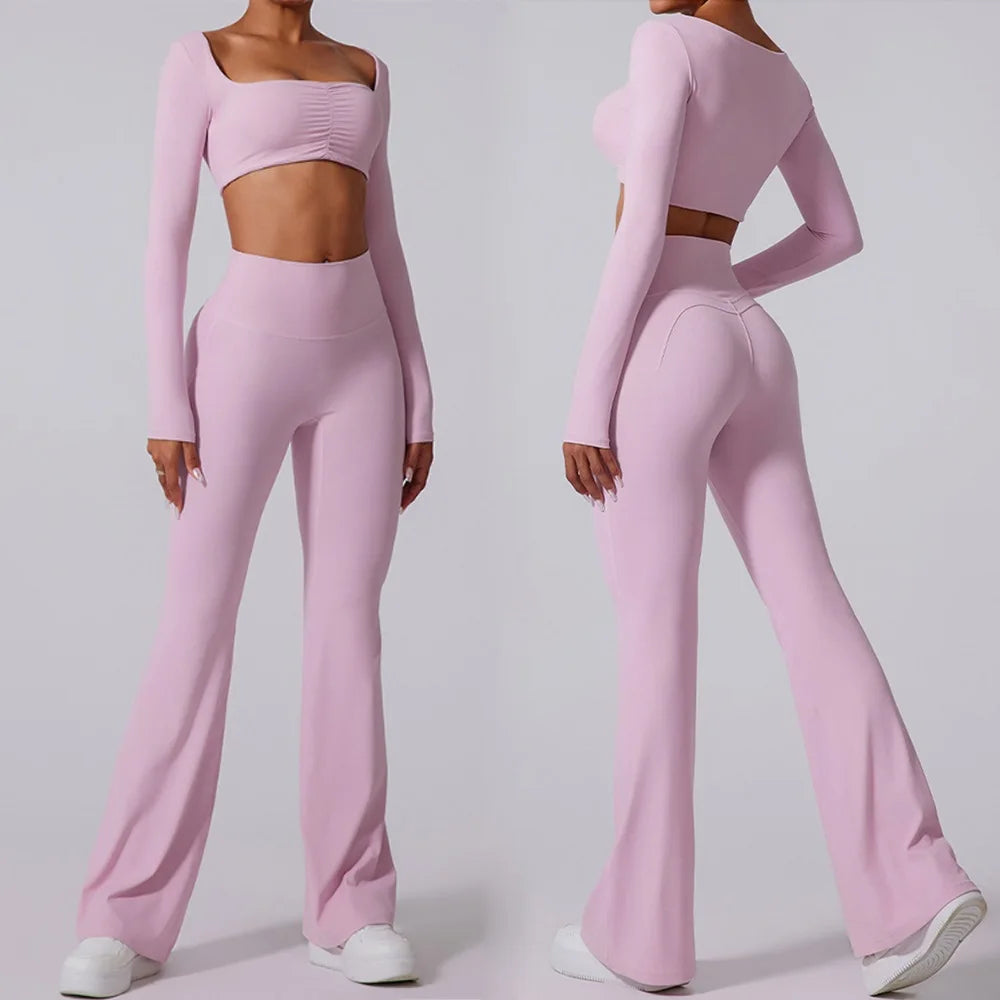 Yoga-Set für Damen, Top und Leggings