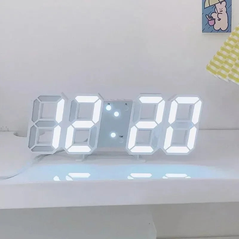 Decoración Digital para Escritorio del Dormitorio Relojes Led Reloj de Pared Sala de Estar Despertador Moderno Hogar y Decoración Decoración de Mesa Electrónica