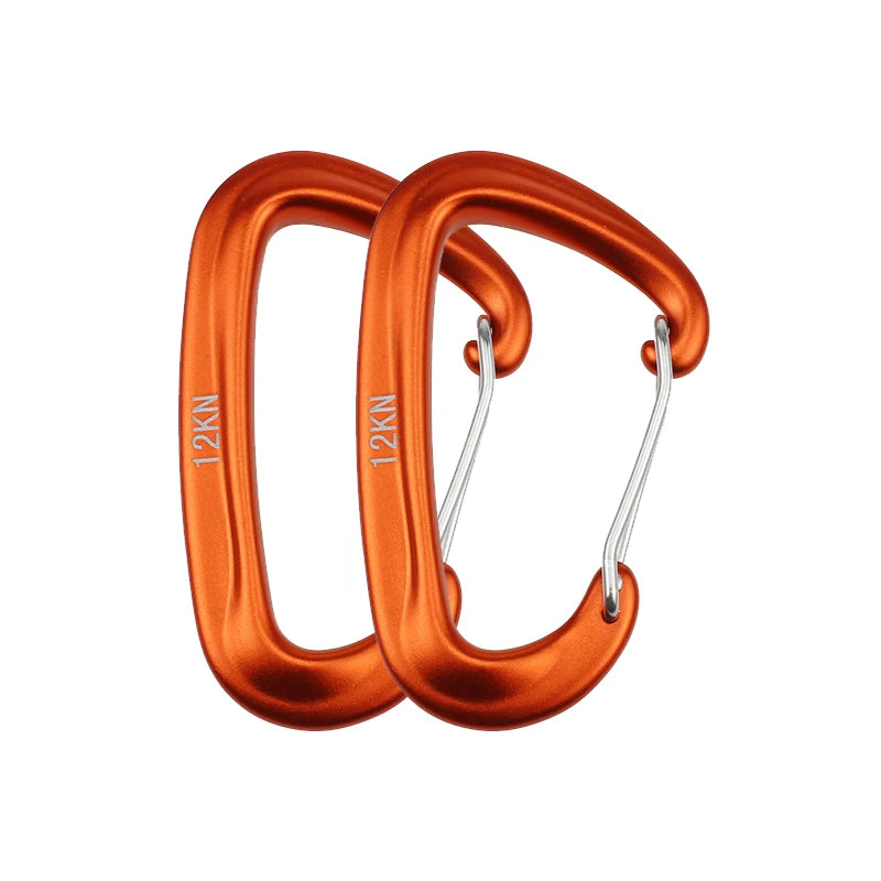 D-Shaped Aluminum Carabiner for Outdoor Gear