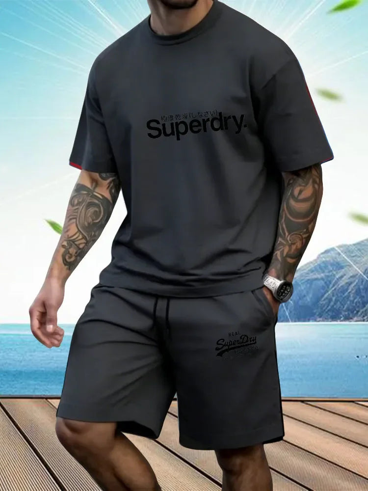 2026 neue Herren-Sportbekleidung Kurzarm-T-Shirt und Sportshorts Sommer Casual Jogginghose Set Herren zweiteilige T-Shirt-Sets