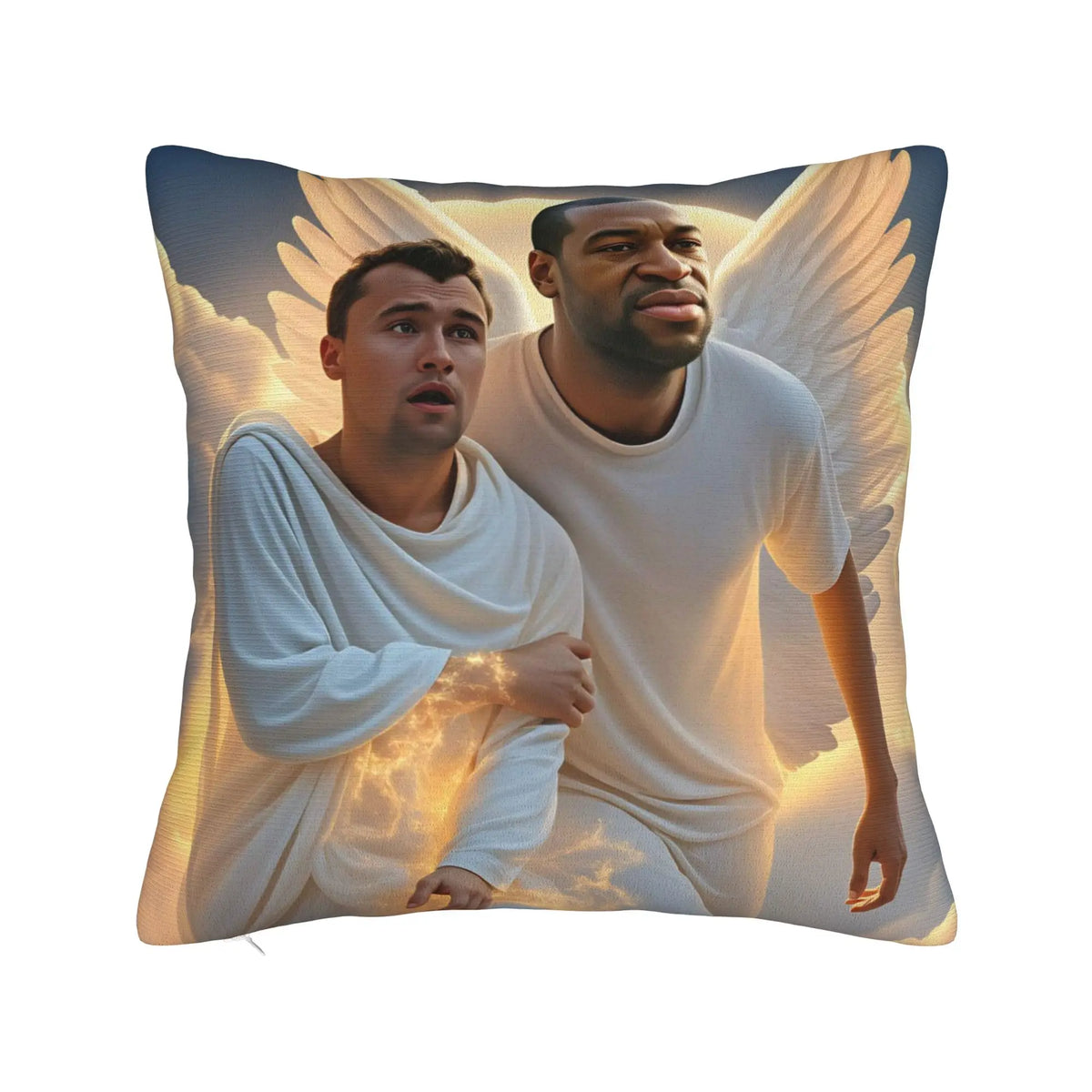 Charlie-Kirk- & George-Floyd-Kissenbezug – Gemütlicher Kissenbezug für Couch, Sofa oder Schlafzimmer, süßer und lustiger Kissenbezug