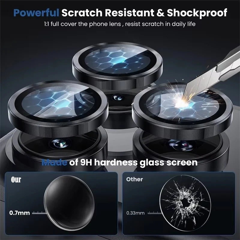 3pcs Camera Lens Protector For iPhone 18 17 16 Pro Max 15 Plus 14 13 Mini 12 11 17Pro 18Pro 16Pro Phone Protection Accessories
