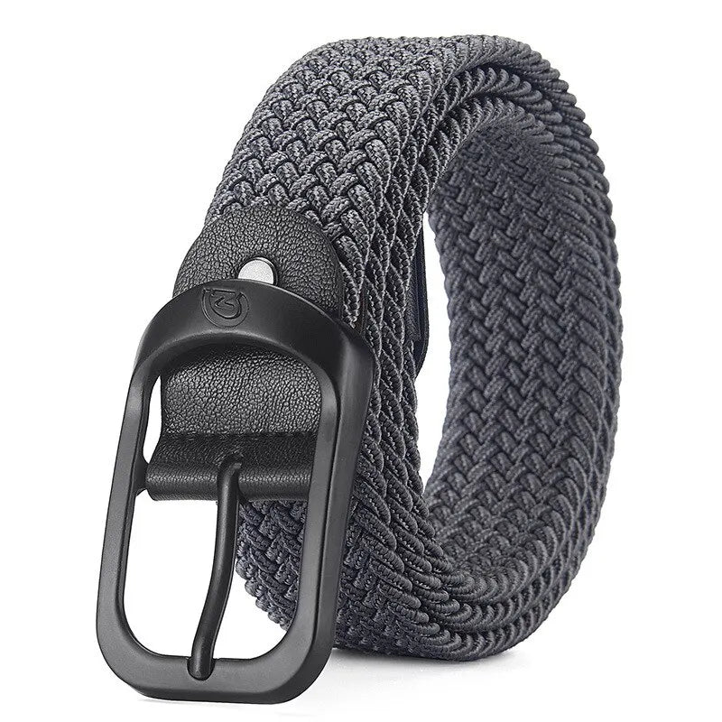 Men's Casual Woven Elastic Belt, Outdoor Sports Belt for Women, No-Punch Climbing Work Belt, Fashion Belt for Men and Women