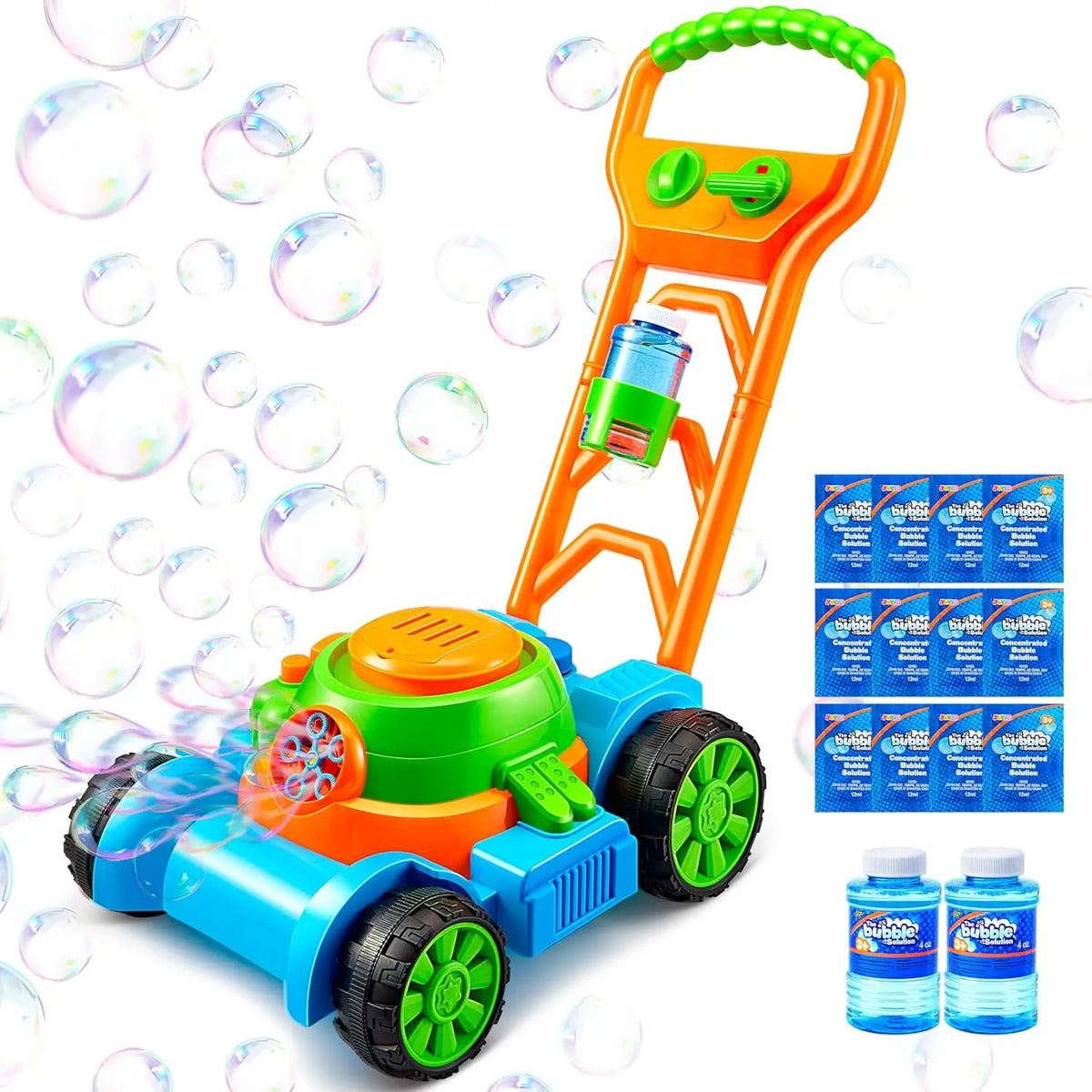 JOYFY Seifenblasenmaschine Seifenblasen-Rasenmäher Sommer-Spielzeug für draußen Rosa Seifenblasenbläser für Kinder 3-6 Geburtstagsgeschenke