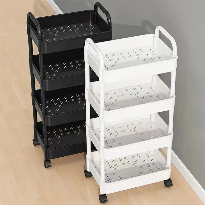 Estante de almacenamiento de cocina de 5 niveles, carrito móvil, organizador de pie de múltiples capas, para aperitivos, frutas y verduras