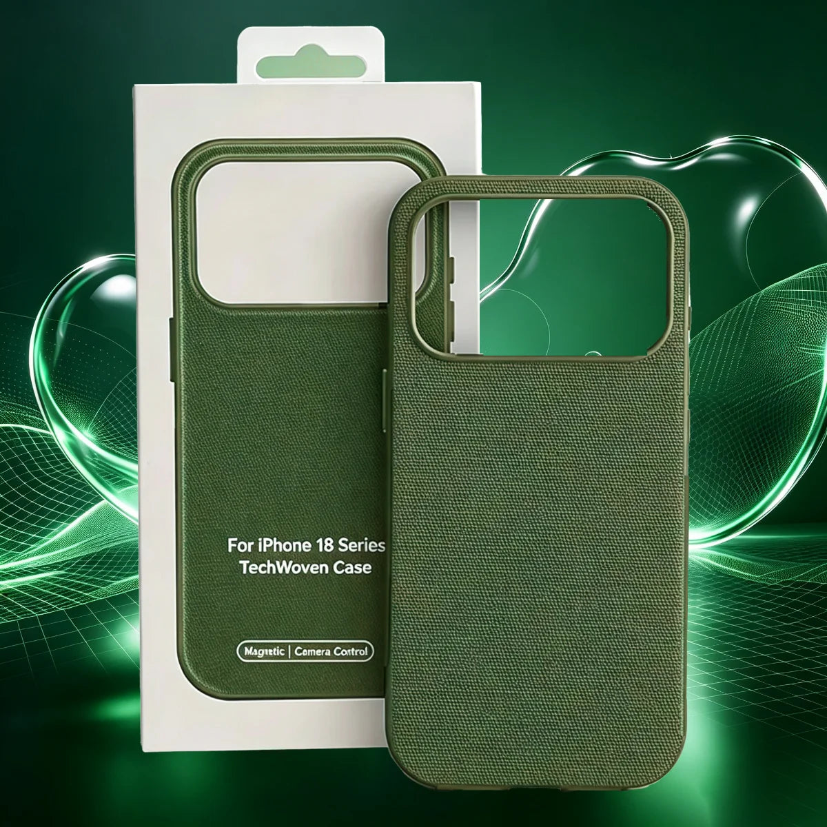 1:1 Original Replica Technology Woven Texture Phone Case For iPhone 18 Pro Max 17 16 15 14 Magnetic Charging Shockproof Cover