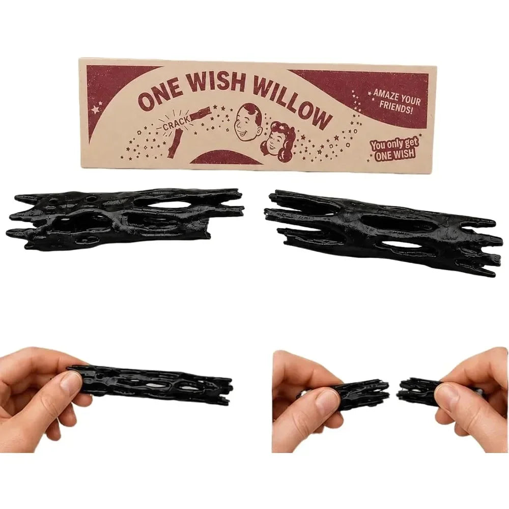 1-10PCS Hollow Wish Willow Stick, 3D Printed Wishing Willow Wish-Making Snap Stick, Breakable Magic Lucky Charm for Spiritual