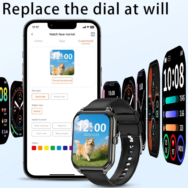 Paazomu AMOLED Smartwatch with Notifications