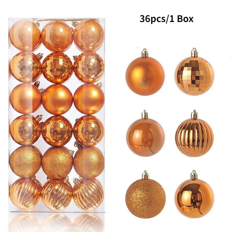 4CM Christmas Ball Decoration Hanging Xmas Tree Pendent Ornaments for Home Decor Navidad New Year 2026 Party Supplies Accessory