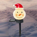 1pc Christmas Santa Claus & Snowman Landscape Lawn Solar Light Outdoor Waterproof Courtyard Ground Stakes Light For Garden Decor