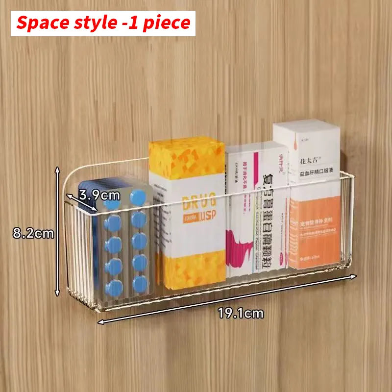 1 Stück - Multifunktionale Wand-Aufbewahrungsbox - Geeignet zur Aufbewahrung von täglichen Medikamenten, Kosmetika, Lippenstift, usw.