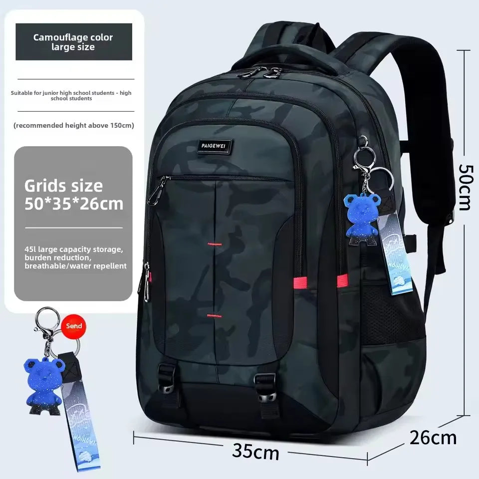 2026 New Waterproof Man Camouflage Backpack Fit 17inch Laptop Backpack Women Oxford Travel Male Bag Vintage School Bag Mochila