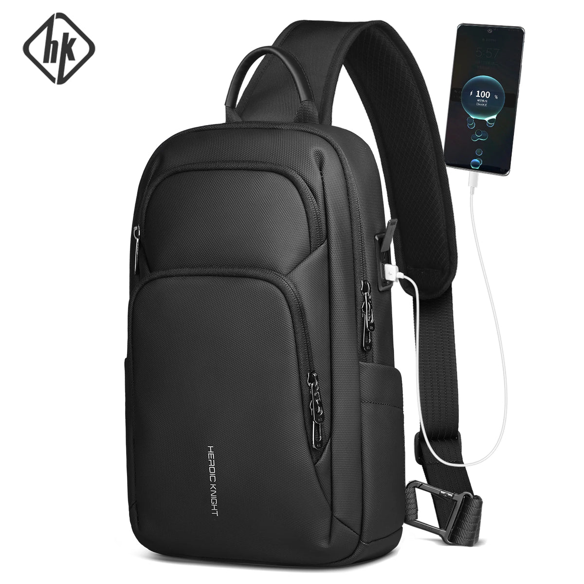 Men’s Oxford Crossbody Bag with Multiple Pockets