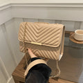 2026 New Model Women's Crossbody Bag V-Shaped Quilted Chain Small Square Bag for Women, Light Luxury Texture Shoulder Crossbody Bag, Versatile Small Bag for Work and Dates, Perfect Gift Recommendation for Girls