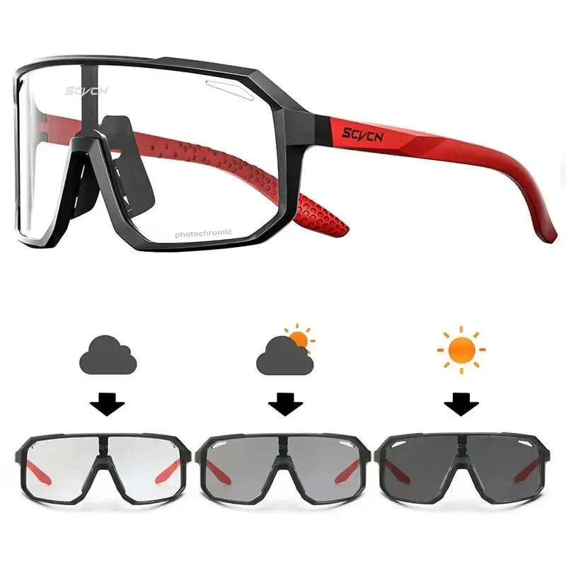 Lunettes de cyclisme photochromiques pour hommes et femmes, lunettes de VTT et de route, nouvel équipement pour le vélo, les sports de plein air et la randonnée
