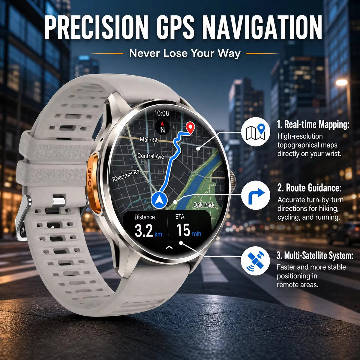 BAOAIQI 4G AMOLED smartwatch with SIM and GPS