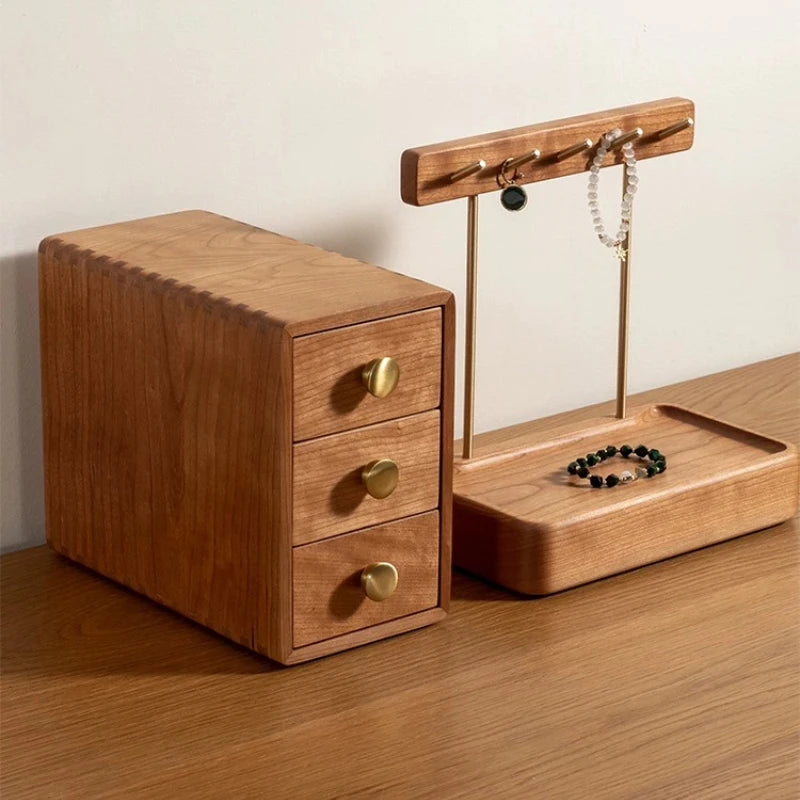 Wooden Multi-Drawer Desktop Storage Box