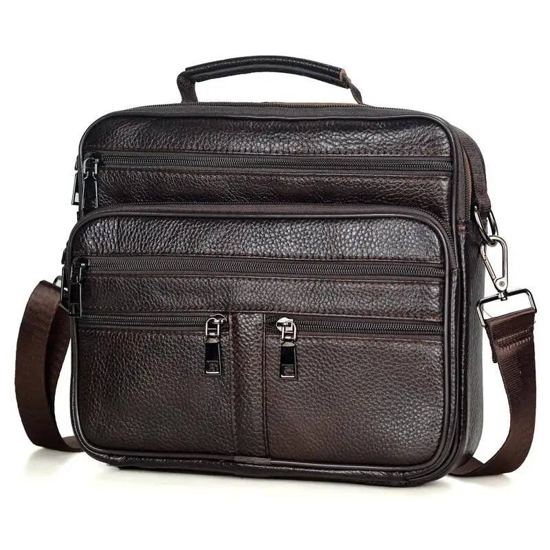 LACHIOUR Genuine Leather Men’s Messenger Bag