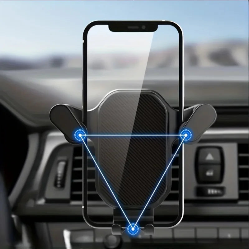 Support téléphone voiture grille d'aération, fixation pince pour smartphone et GPS de 4,7 à 6,7 pouces