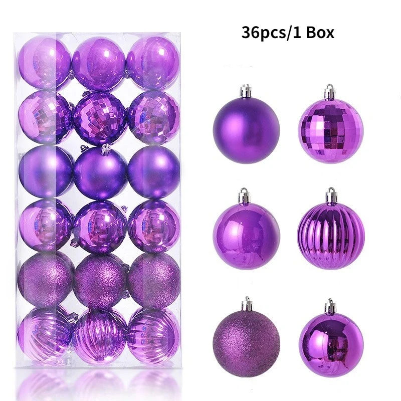4CM Christmas Ball Decoration Hanging Xmas Tree Pendent Ornaments for Home Decor Navidad New Year 2026 Party Supplies Accessory