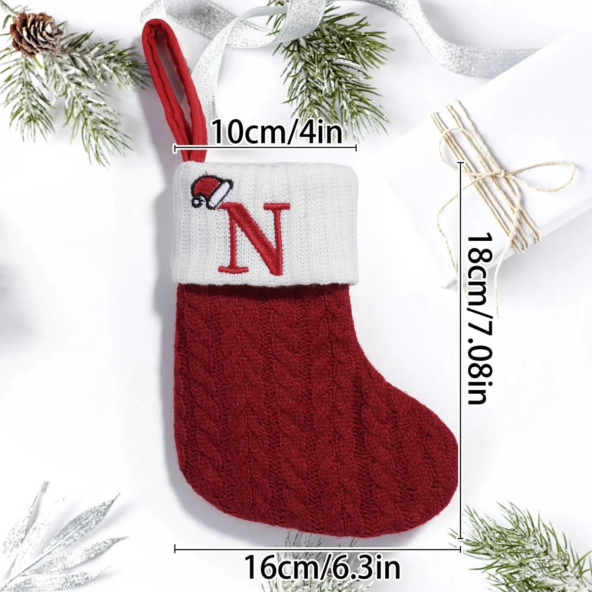 Christmas Alphabet Knitting Socks Christmas Tree Ornaments Christmas Decorations For Home 2024 Navidad Noel 2025 Xmas Gift