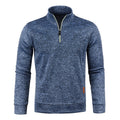 Solid Color Coat Men Autumn Winter Long Sleeve Zipper Stand Collar T-shirts for Men Pullover Top Sports Male