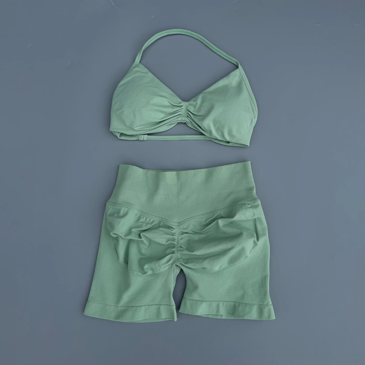 Conjunto de yoga de mujer, 2 piezas, top y pantalón corto